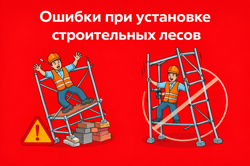 Ошибки при установке строительных лесов