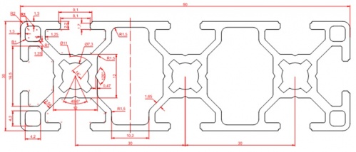 Алюминиевый конструкционный профиль Серия 30 Алюминиевый конструкционный профиль Серия 30